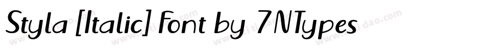 Styla [Italic] Font by 7NTypes字体转换